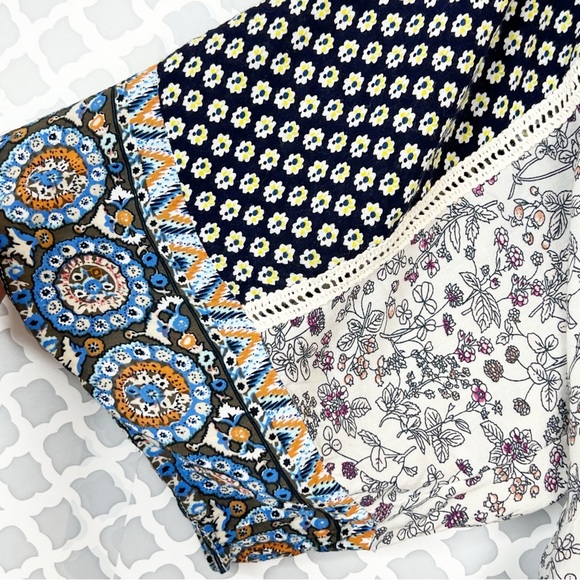 EUC Sundance Multi Patch Print Boho Peasant Dress - Picture 4 of 10